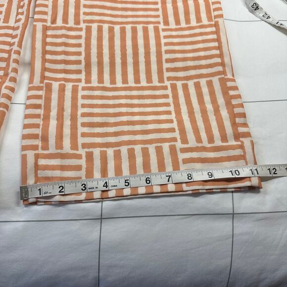 Grey Bandit Pants Womens Large Orange Striped Wide Leg Palazzo Resort Boho New - Picture 13 of 13